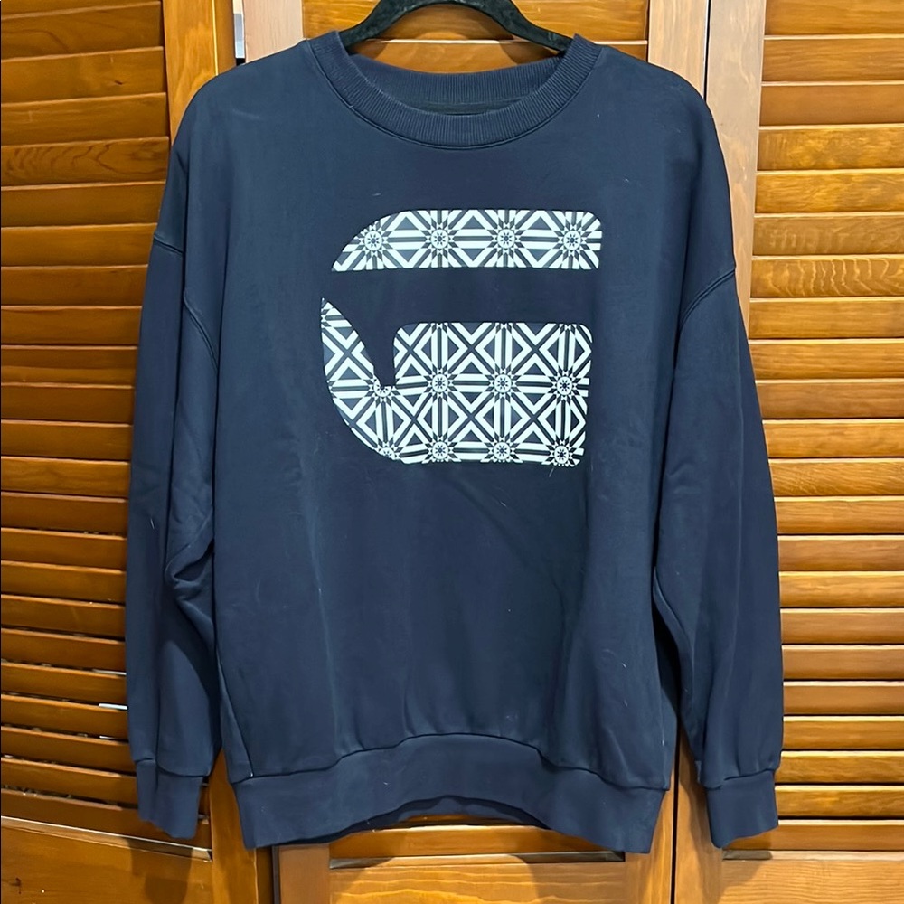 NWOT Navy Blue G Star Raw Graphic Men's Sweatshirt